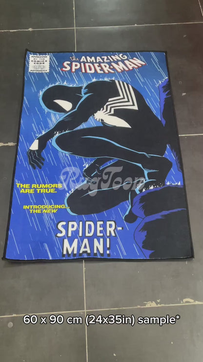 Spider-Man dark symbiote rug comic design for fans