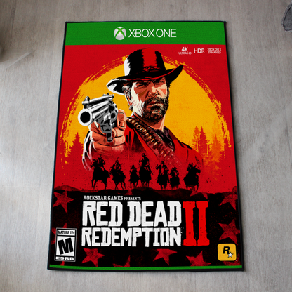 Tapis Red Dead Redemption II – Art de couverture du jeu vidéo PS4 avec Arthur Morgan